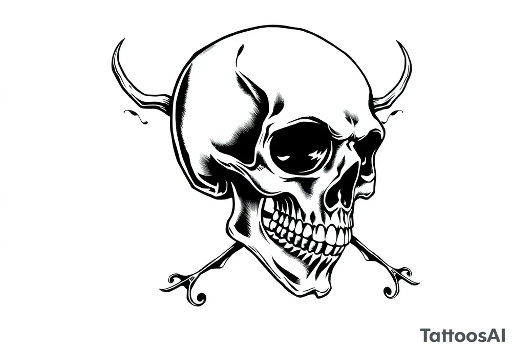 Gothic, skull tattoo idea