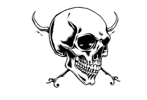 Gothic, skull tattoo idea