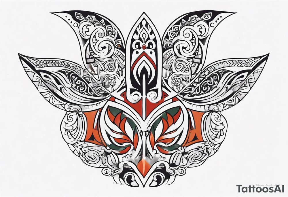 Maori back and neck tattoo design tattoo idea