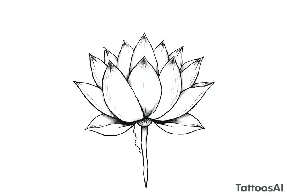 Lotus Flower Rising from Broken Concrete tattoo idea