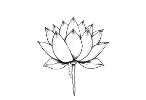 Lotus Flower Rising from Broken Concrete tattoo idea