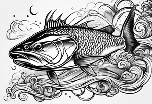 fishing in heaven tattoo idea