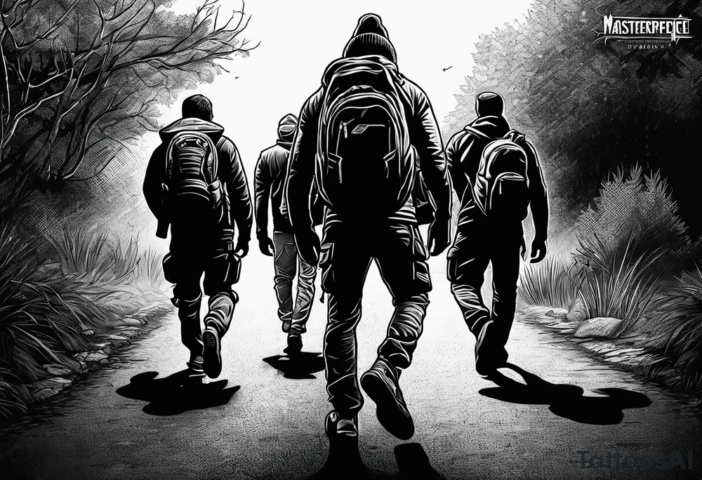 Rucking, brotherhood, shadows, fitness, GrowRuck tattoo idea