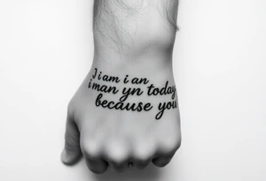 i am the man i am today because of you tattoo idea