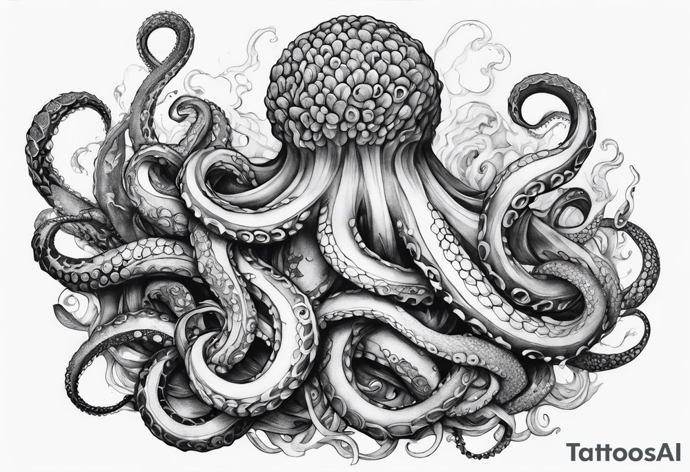 mass of tentacle tattoo idea