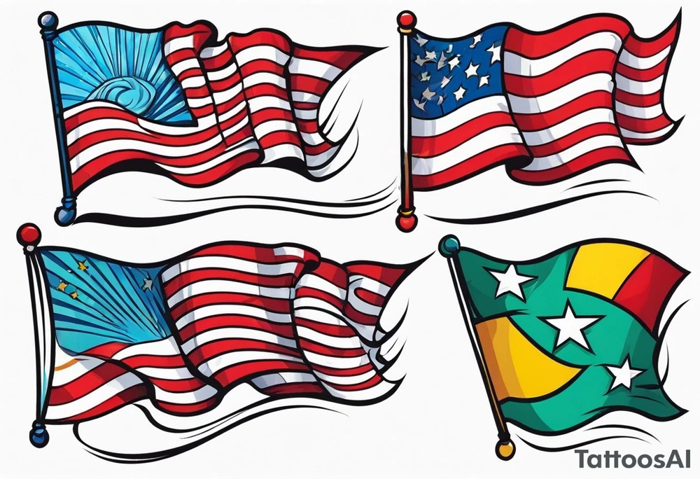 flags tattoo idea