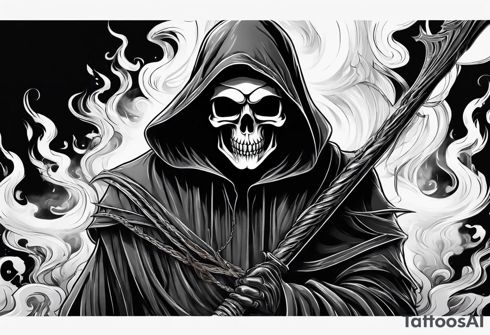 GRIM REAPER
WITH SMOKE tattoo idea