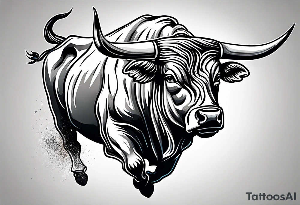 Bucking bull tattoo idea