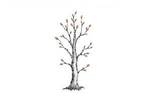 small birch tree tattoo idea