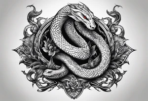Snake axe tattoo idea