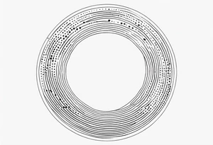 simple circle that incorporates dots tattoo idea