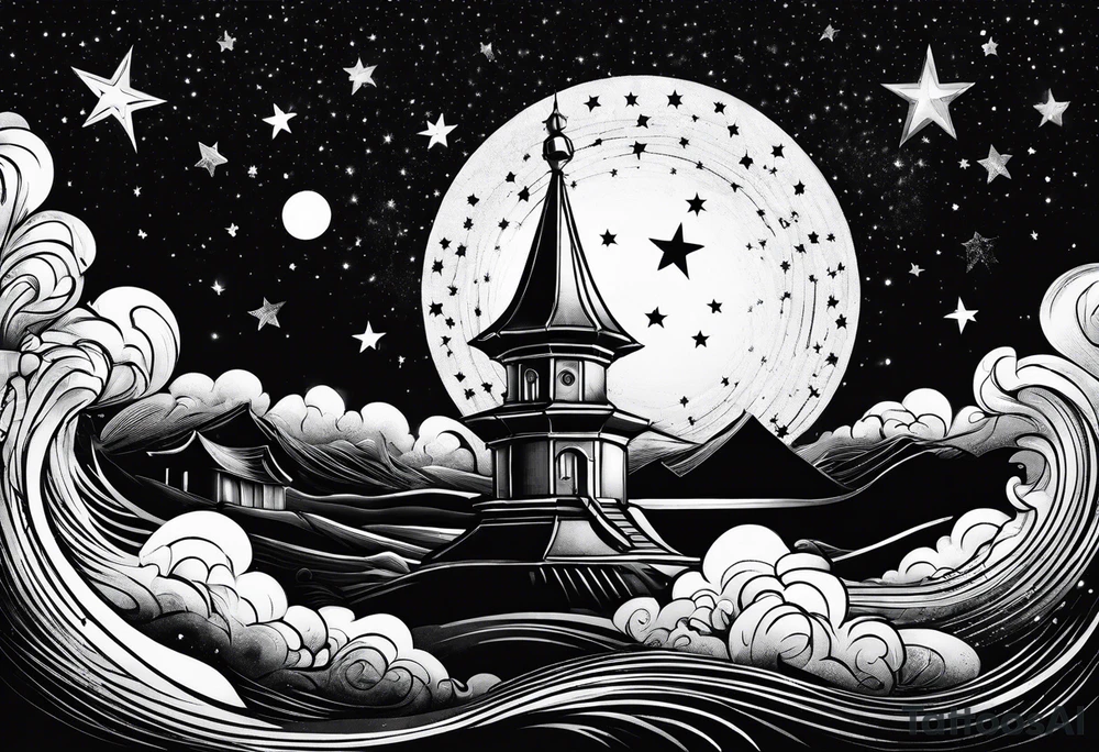 A star in the sky tattoo idea