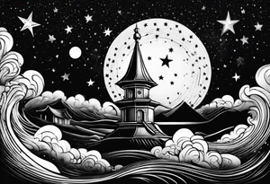 A star in the sky tattoo idea