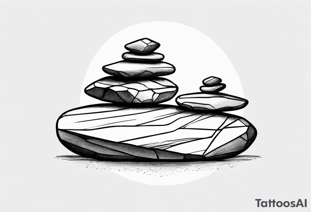 Rocks balancing on top of each other tattoo idea