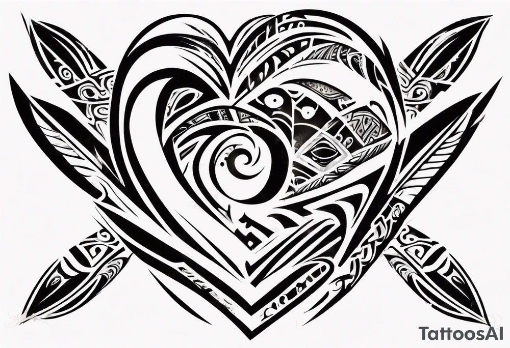 Hawaiian tribal tattoo describing a fathers love for his son tattoo idea