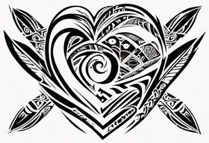 Hawaiian tribal tattoo describing a fathers love for his son tattoo idea