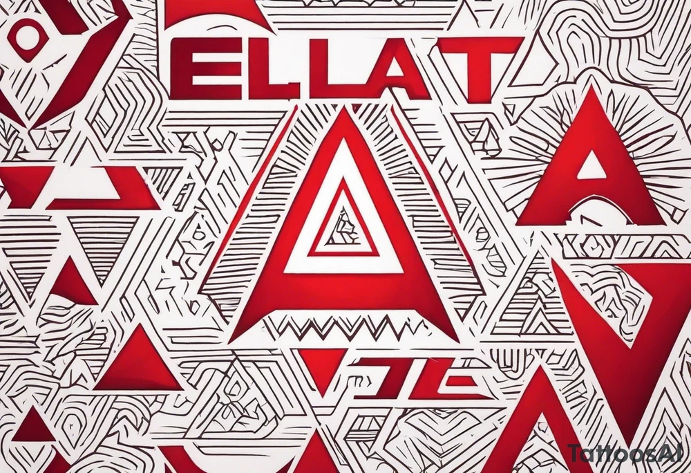 red symbol delta tattoo idea