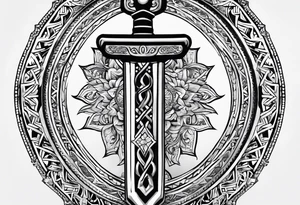 Arab sword tattoo idea