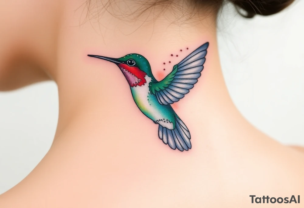 Humming bird tattoo idea