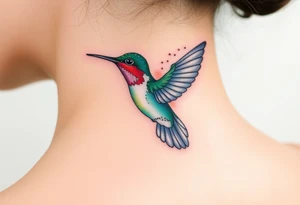 Humming bird tattoo idea