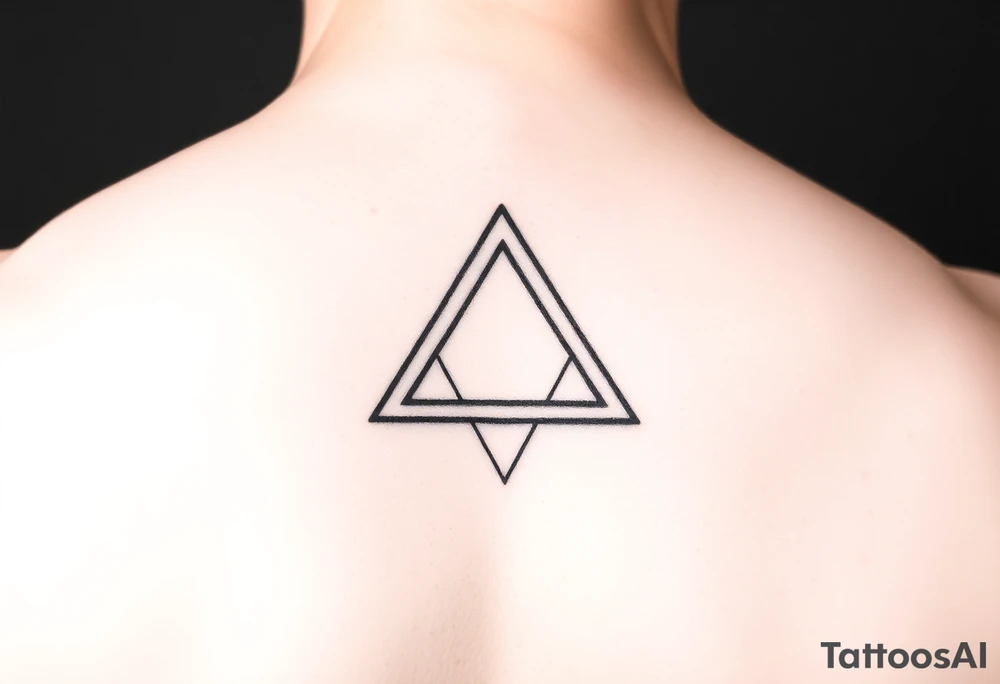 Geometric triangle small tattoo idea