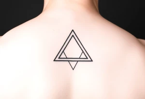 Geometric triangle small tattoo idea