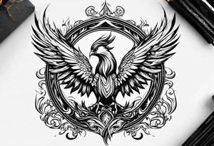 Pheonix flames tattoo idea