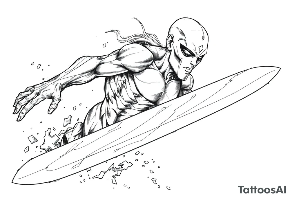 Silver Surfer comic accurate tattoo idea