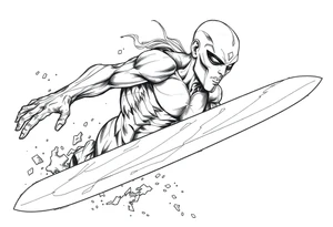 Silver Surfer comic accurate tattoo idea
