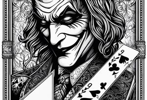 The playing cards 2, 3, and the joker with a prison shank tattoo idea