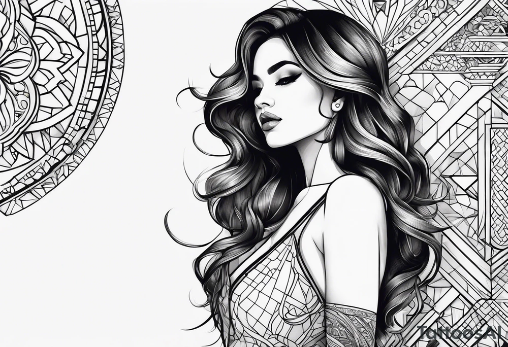 dessin femme allongé tattoo idea