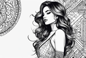 dessin femme allongé tattoo idea