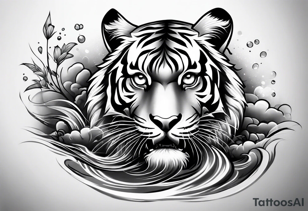 Tiger in water forearm tattoo tattoo idea