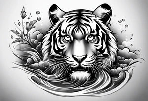 Tiger in water forearm tattoo tattoo idea