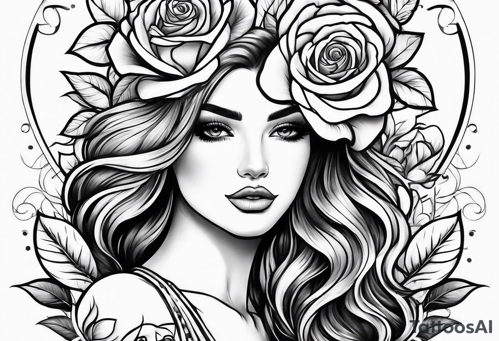 Rose Headed Girl tattoo idea