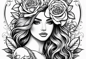 Rose Headed Girl tattoo idea