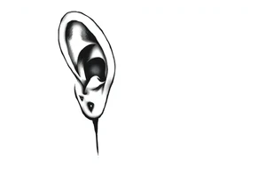 Prison Mexican tattoo idea behind the ear vertical tattoo idea