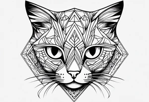 cat design tattoo idea
