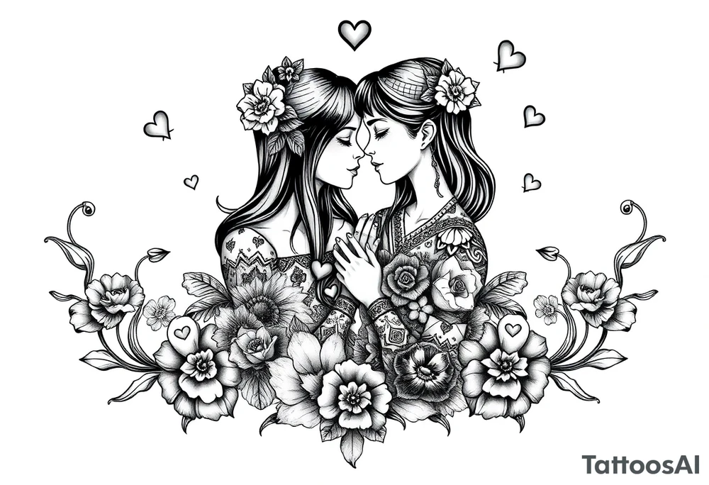 Middle school sweethearts, from day one, unconditional, forever, soulmates tattoo idea