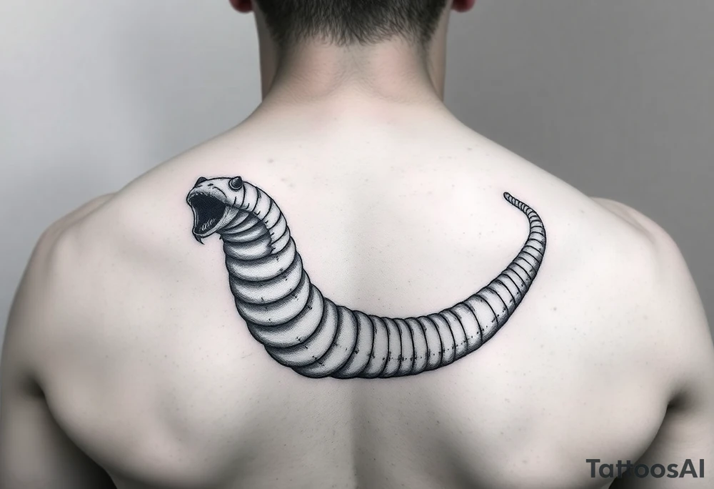 realistic dune themed tattoo sandworms tattoo idea