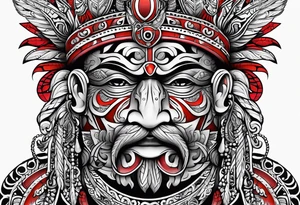 Te Moko with Croatian and Northern Irish influences tattoo idea