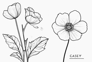 A buttercup for my brother who past away and was my best friend. It was our childhood flower. Thin lines and a small tattoo. His name is Casey.   Add a stem and make it less.  Add his name to it tattoo idea