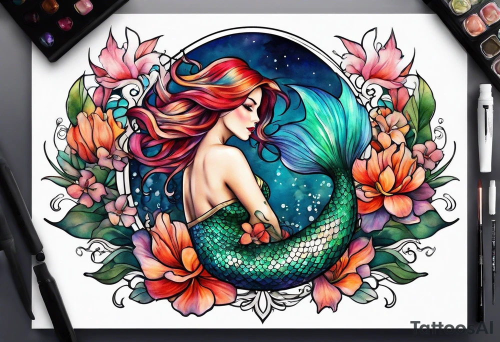 Mermaid tattoo idea