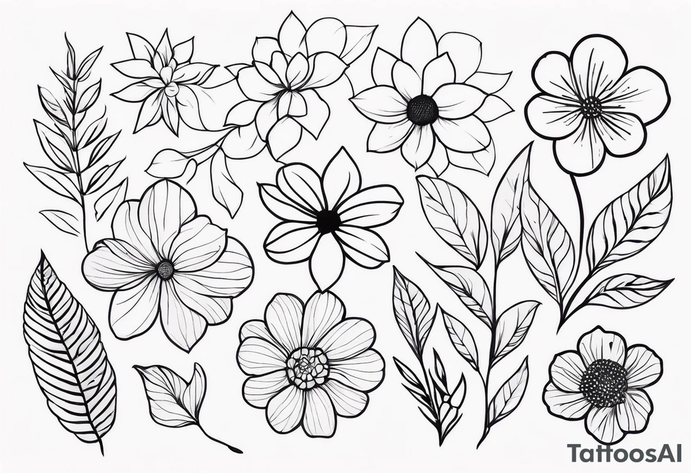 Floral sleeve tattoo idea