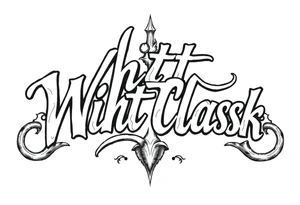 Fancy tattoo lettering of high class white trash tattoo idea