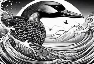 loon attacking tattoo idea