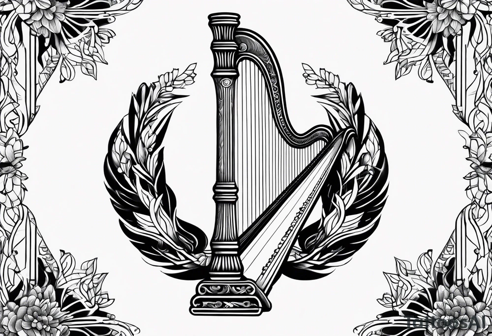 harp tattoo idea
