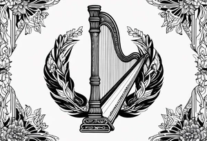 harp tattoo idea