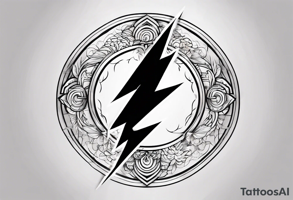 Lightning symbol. Made out of the name “5y8o” tattoo idea