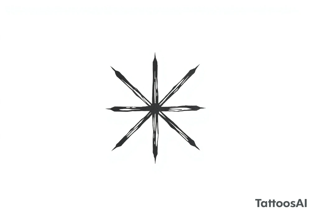 straight asterisk symbol tattoo idea